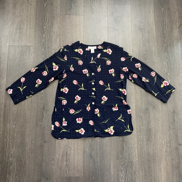 Petite Sophisticate Tops - Petite Sophisticate Button Up Floral Top Sz 12P Vintage  Cottage Grandmacore